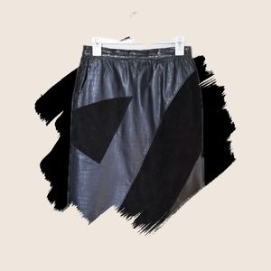 Vintage Leather Look Skirt